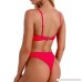 DaiLiWei Womens Strappy Swimsuit Sexy Cheeky Bathing Suit Padded Swimwear Brazilian Thong Bikini Set Red B07K658VMZ